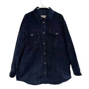 Everlane Mens Classic Shirt Corduroy Jacket Blue Size XL Navy Cotton